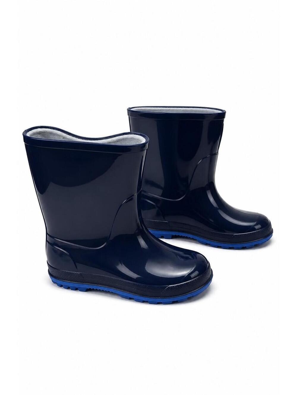 Wonder Nation Kids Rain Boots Size 11-12 Blue Waterproof Rubber Boots Unisex